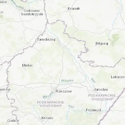 Map showing location of Kamień (50.340640, 22.135390)