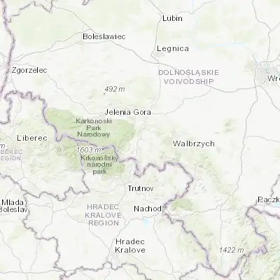 Map showing location of Kamienna Góra (50.783140, 16.030370)