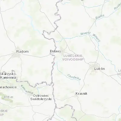 Map showing location of Kazimierz Dolny (51.319110, 21.955020)