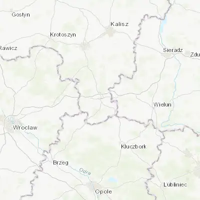 Map showing location of Kępno (51.278400, 17.989080)