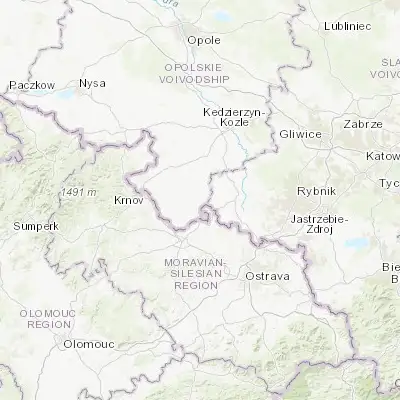 Map showing location of Kietrz (50.080420, 18.004320)