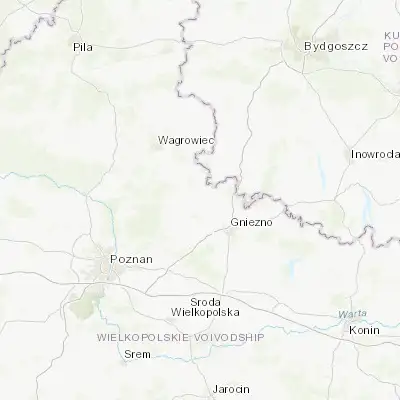Map showing location of Kłecko (52.631810, 17.430750)