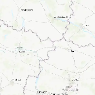 Map showing location of Kłodawa (52.254470, 18.913520)
