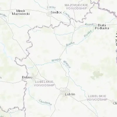 Map showing location of Kock (51.639970, 22.443910)