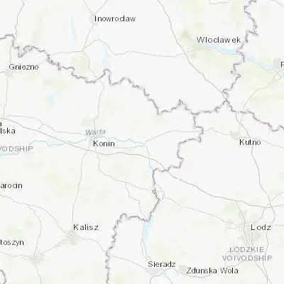 Map showing location of Koło (52.200240, 18.638650)