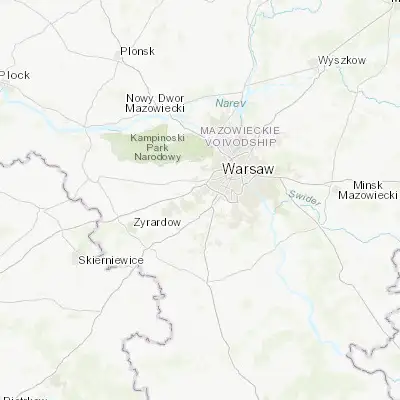 Map showing location of Komorów (52.145600, 20.815660)