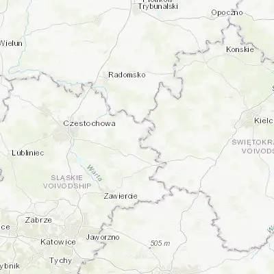 Map showing location of Koniecpol (50.774680, 19.688960)