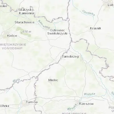 Map showing location of Koprzywnica (50.593400, 21.583800)