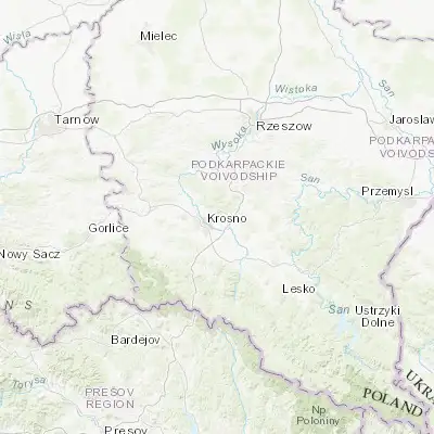 Map showing location of Korczyna (49.715550, 21.809410)