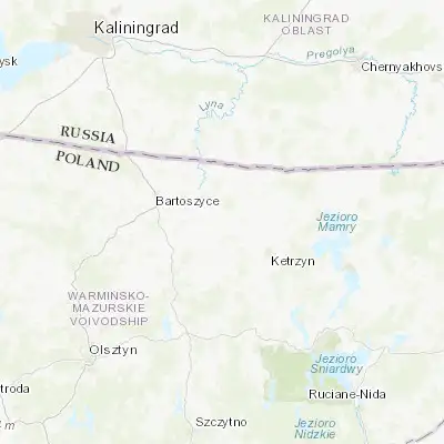 Map showing location of Korsze (54.170020, 21.139150)