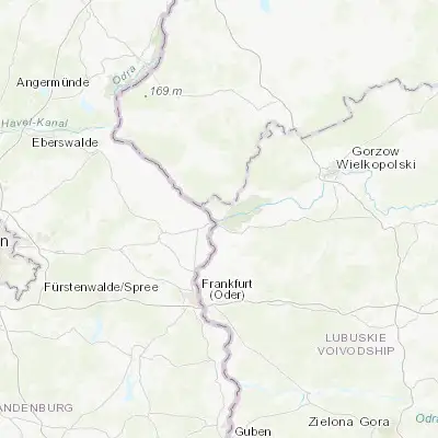 Map showing location of Kostrzyn nad Odrą (52.587130, 14.649530)