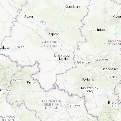 Map showing location of Koźle (50.335600, 18.143320)
