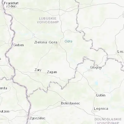 Map showing location of Kożuchów (51.745580, 15.594920)
