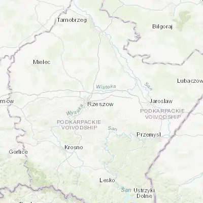 Map showing location of Kraczkowa (50.037960, 22.168010)