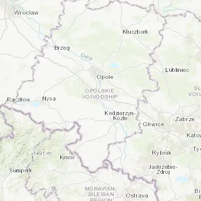 Map showing location of Krapkowice (50.475150, 17.965390)