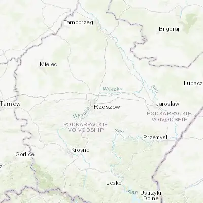 Map showing location of Krasne (50.056260, 22.086380)
