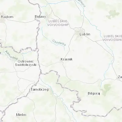 Map showing location of Kraśnik (50.923600, 22.227060)