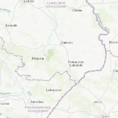 Map showing location of Krasnobród (50.545510, 23.213080)