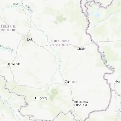 Map showing location of Krasnystaw (50.984640, 23.174200)