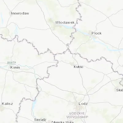Map showing location of Krośniewice (52.255920, 19.170370)