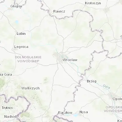 Map showing location of Krzyki (51.070850, 16.994750)
