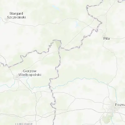Map showing location of Krzyż Wielkopolski (52.880970, 16.011160)