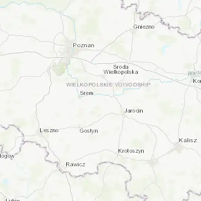 Map showing location of Książ Wielkopolski (52.061670, 17.239520)