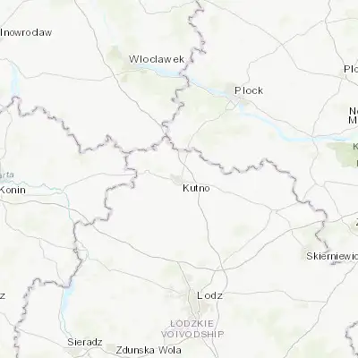 Map showing location of Kutno (52.230640, 19.364090)