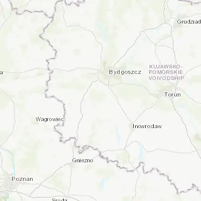 Map showing location of Łabiszyn (52.952100, 17.919710)