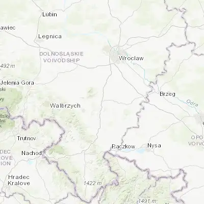 Map showing location of Łagiewniki (50.790880, 16.844570)