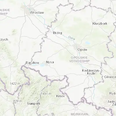 Map showing location of Łambinowice (50.538690, 17.560960)