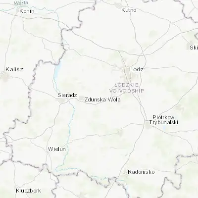 Map showing location of Łask (51.590560, 19.132780)