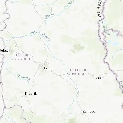 Map showing location of Łęczna (51.301210, 22.881350)