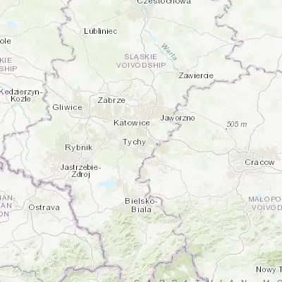 Map showing location of Lędziny (50.142640, 19.131490)