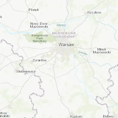 Map showing location of Lesznowola (52.090950, 20.934790)