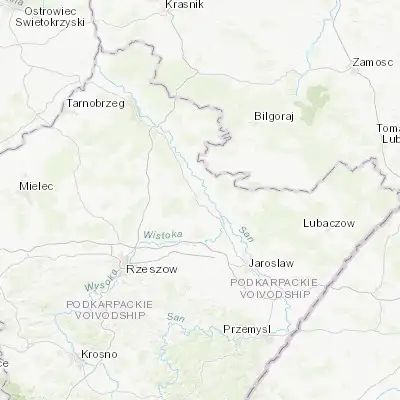 Map showing location of Leżajsk (50.262570, 22.419320)