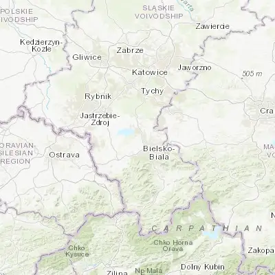 Map showing location of Ligota (49.898560, 18.950900)