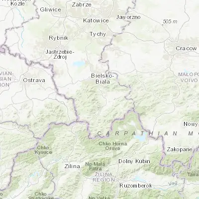 Map showing location of Lipowa (49.675740, 19.093980)