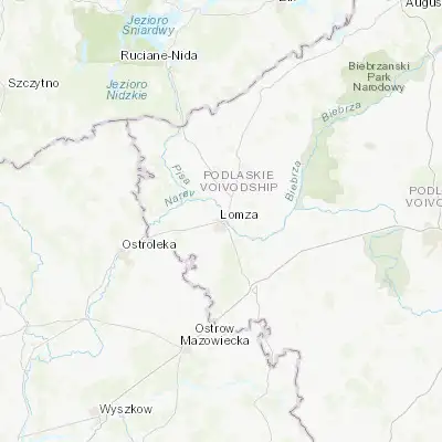 Map showing location of Łomża (53.178060, 22.059350)