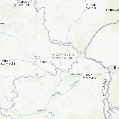 Map showing location of Łosice (52.211290, 22.718010)