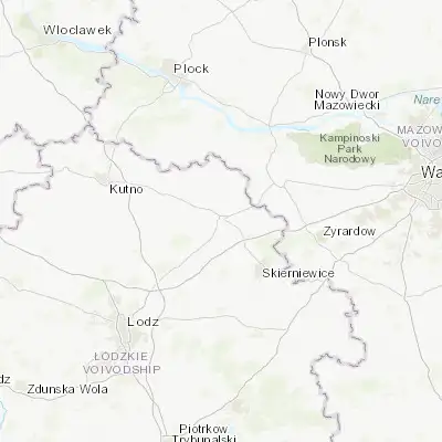 Map showing location of Łowicz (52.107140, 19.945250)