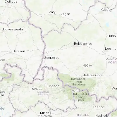 Map showing location of Lubań (51.120140, 15.287680)
