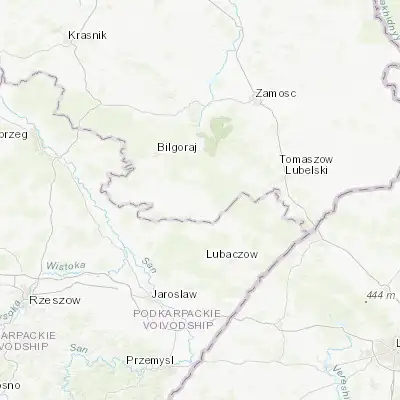 Map showing location of Łukowa (50.374260, 22.943490)
