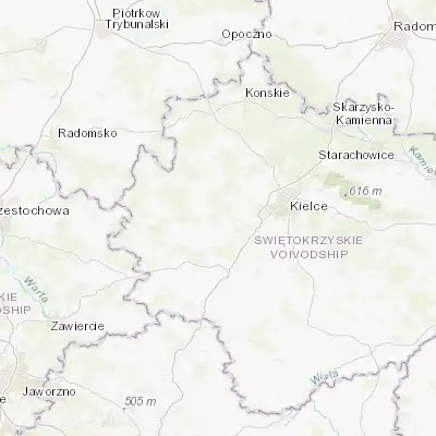 Map showing location of Małogoszcz (50.812140, 20.264070)