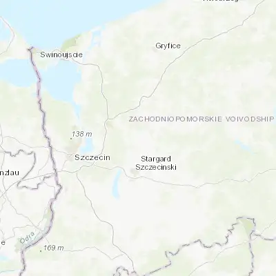 Map showing location of Maszewo (53.496150, 15.061660)