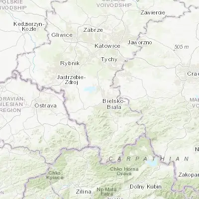 Map showing location of Mazańcowice (49.858020, 18.977080)
