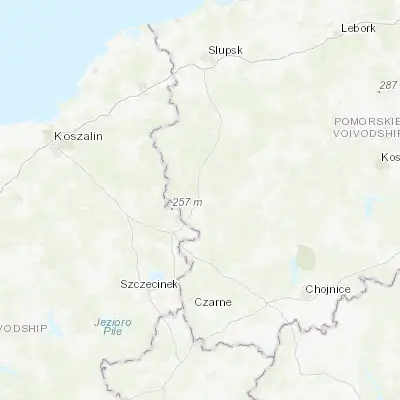 Map showing location of Miastko (54.002830, 16.982630)