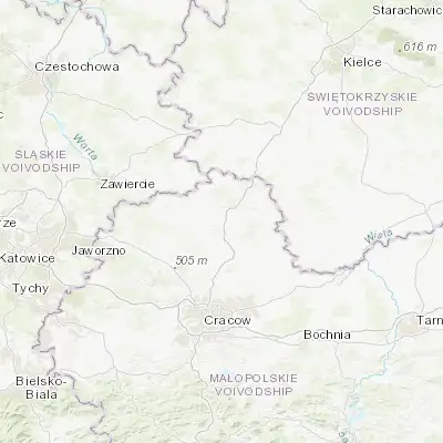 Map showing location of Miechów (50.356480, 20.027880)