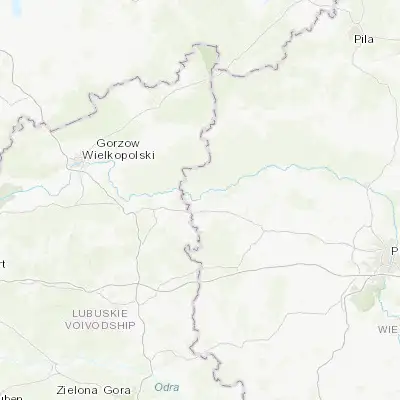 Map showing location of Międzychód (52.598820, 15.896960)