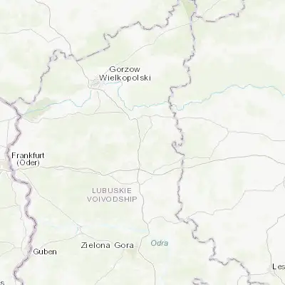 Map showing location of Międzyrzecz (52.444610, 15.578010)